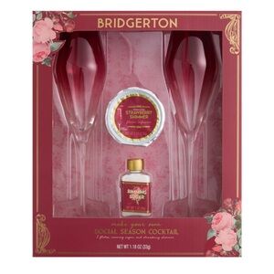 Bridgerton Cotton Candy cocktail, and glasses set